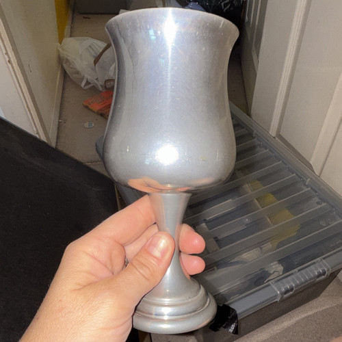 Pewter goblet chalice cup - pewter,