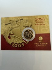 2005 Queen Elizabeth II Full Gold Sovereign In Capsule With Presentation Card