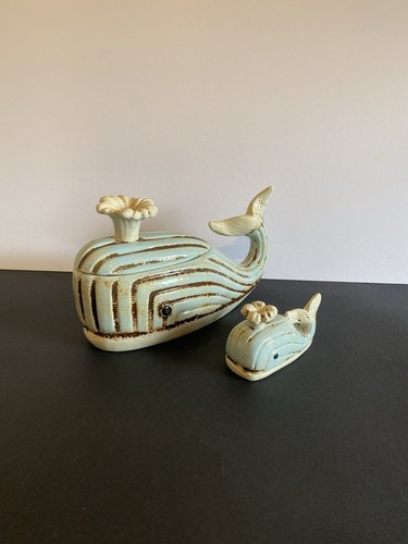Ceramic mother whale and - mother,