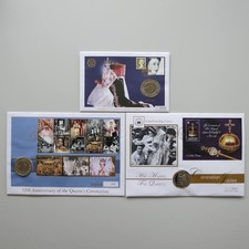 2003 Queen's Coronation Jubilee Coin Cover - PNC First Day Covers UK & Alderney