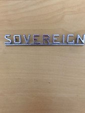 Jaguar / Daimler SOVEREIGN BADGE EMBLEM - 135mm  x 20mm New Old Stock
