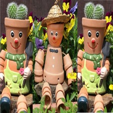 3x Flower Pot Man Gnome Style