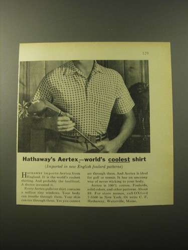 1960 hathaway shirt - hathaway,