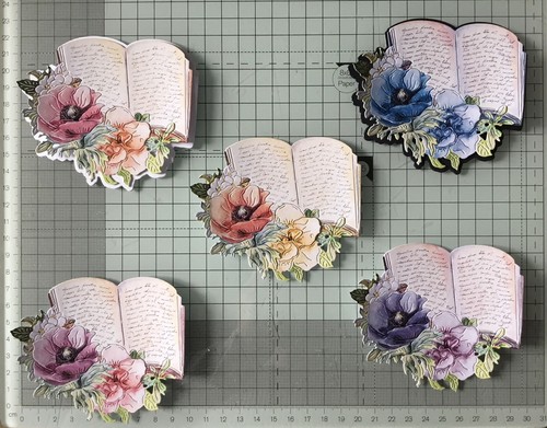 Tattered lace floral book with - floral,