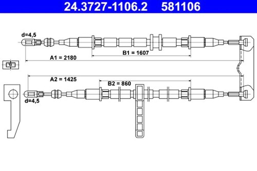 Parking brake cable ate - brake,