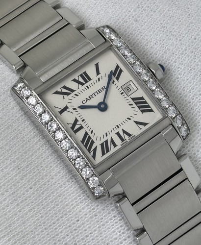 Cartier tank francaise diamond - cartier,