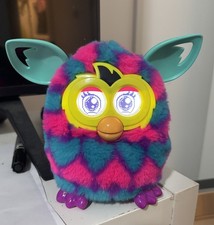 Hasbro 2012 FURBY BOOM  Purple Waves Pink Blue Interactive Toy Tested Working