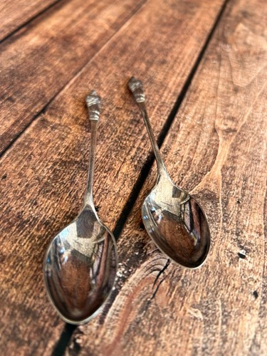 Pair vintage silver plated - silver,