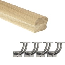 Oak cottage loaf handrail - cottage,