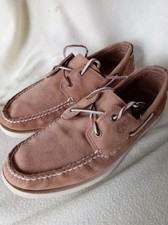 Mens Genuine Timberland Tan Leather Nautical Boat Deck Shoes UK Size 10