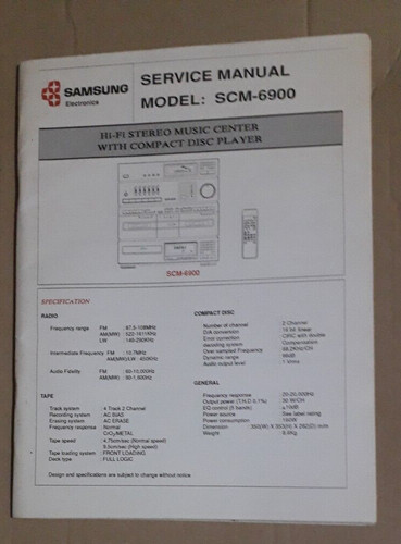 Samsung model scm 6900 fi - samsung,