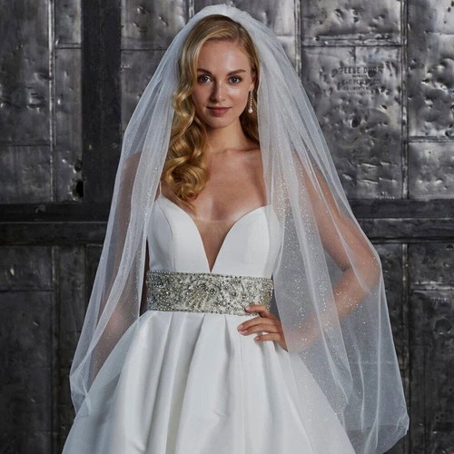 Tier sparking bridal veils - bridal,
