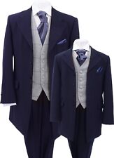 NAVY PRINCE EDWARD JACKET 100% WOOL WEDDING FUNERAL DIRECTORS MENS MEN
