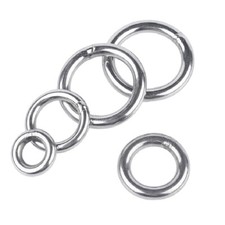 Strong Welded Stainless Steel O Rings Buckles Small Large & Leather Webbing