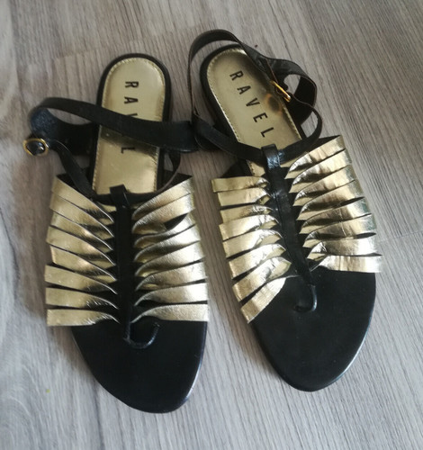 Ravel black and gold flat - and,