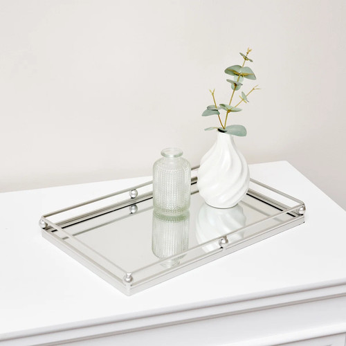 Silver rectangle mirrored - silver,