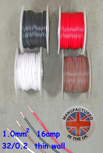 Thin wall cable 0mm - thin, 1.0mm²