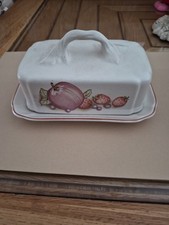 Royal Winton Vintage Butter Dish Hand Decorated