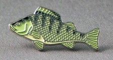 PERCH FISH ENAMEL PIN BADGE -