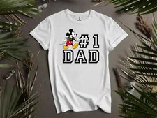 Father's Day Mickey Number One Dad T-shirt T shirt Men Women Unisex Tshirt L36