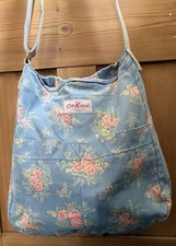 Cath Kidston XL Blue Floral Messenger Crossbody Bag VGC