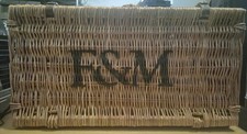 Long Fortnum and Mason Basket Hamper L: 61cm H: 23cm D: 31cm