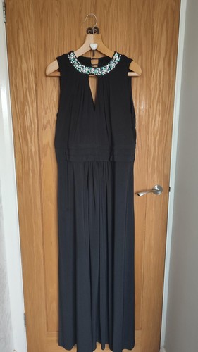Wallis black maxi dress jewel - black,