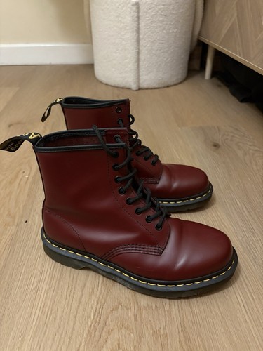 Burgundy marten boots - marten,