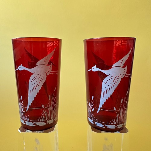 Vintage red tumblers by - vintage, 2