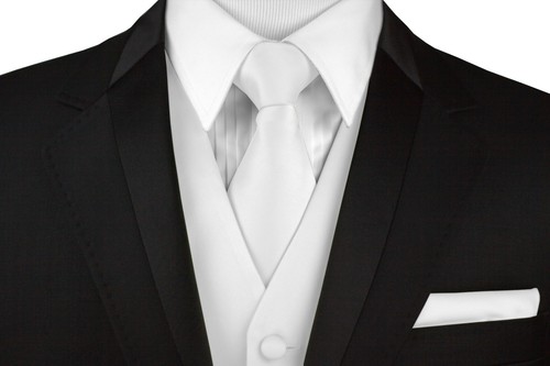 Men white satin formal - men's,