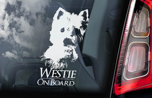 Westie car sticker west - car,