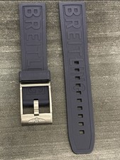 NEW 22MM OEM BREITLING NAVY BLUE DIVER PRO RUBBER STRAP 22-20 W/ BUCKLE