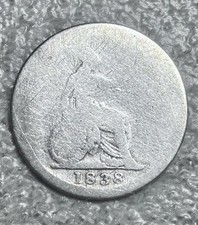 Vintage 1838 Silver Four Pence