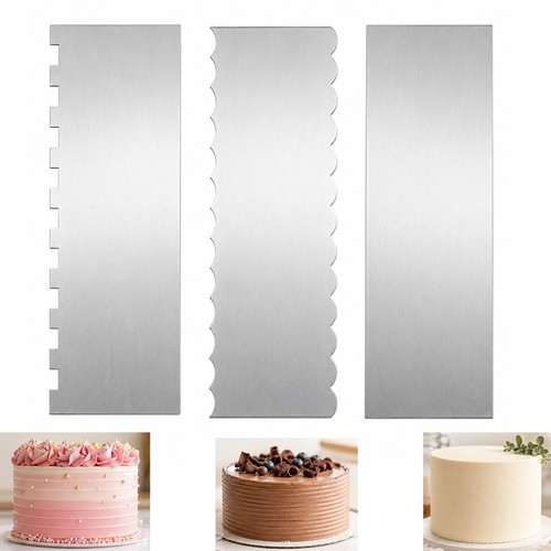 Qlk 3pcs cake scraper - cake,