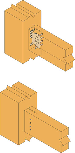 Simpson concealed beam joist - beam,