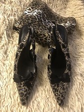 Leopard Print Sparkly Shoes And Scarf Size 5
