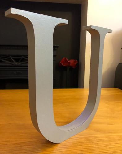 Large wooden letter - wooden, 'u'