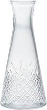 Glass Carafe Clear Crystal Cut