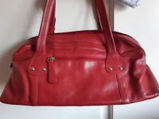 HANDBAG TOMMY & KATE RED LEATHER LOVELY USED CONDITION