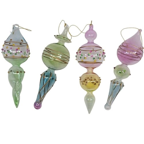 Hand blown glass finial - blown,