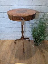 Antique inlaid drum table - inlaid, /