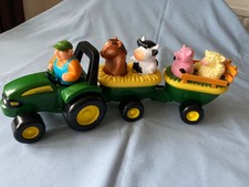 Tomy 34908 Johnny Tractor Hay Ride John Deere. No Sound!  
