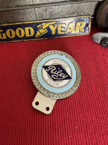 Vintage car badge riley - car,