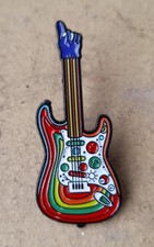 Fender George Harrison Metal Enamel Pin Badge Brooch Rocky Stratocaster Guitar