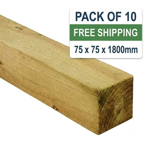 10x incised timber fence post - 10x,