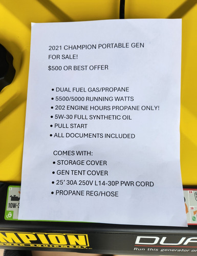 Champion dual fuel portable - dual,