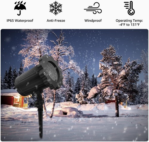 Christmas snowflake projector - christmas,