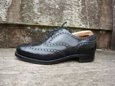 CHURCH’S VINTAGE BROGUES SHOES BLACK LEATHER UK8 MENS BURWOOD EXCELLENT COND