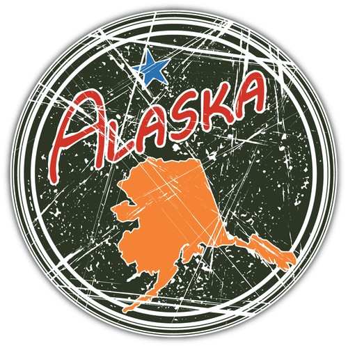 Alaska usa state - usa, vintage