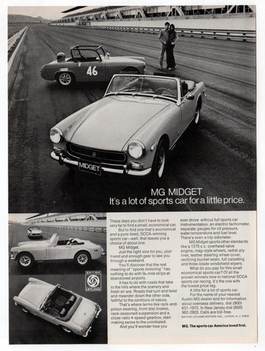 1972 midget vintage - mg,